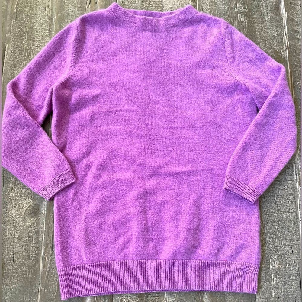 Talbots Petites Cashmere Lavender Purple Sweater Top